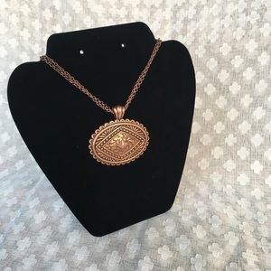 Western cooper oval necklace